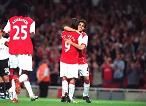 Arsenal V Sparta Prague 2007-08 Prints: Cesc Fabregas and Eduardo: Unstoppable Duo - Arsenal's 3:0 Victory Over Sparta Prague in the Champions League
