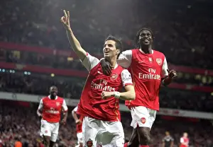 Cesc Fabregas and Emmanuel Adebayor: Arsenal's Unstoppable Duo Celebrates 3:1 Victory Over Manchester City