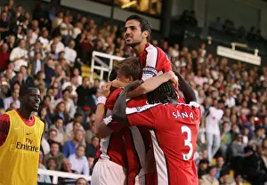 Fulham V Arsenal 2009-10 Prints: Cesc Fabregas Euphoric Celebration: Robin van Persie's Goal (0:1) - Arsenal vs