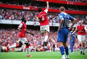 Images Dated 3rd September 2007: Cesc Fabregas' Euphoric Moment: Arsenal's Unforgettable 2-1 Victory Over Portsmouth (September 2)