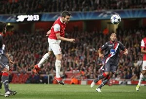 Images Dated 15th September 2010: Cesc Fabregas heads his 2nd goal and Arsenals 4th. Arsenal 6: 0 SC Braga