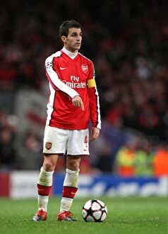 Arsenal v Standard Liege 2009-10 Collection: Cesc Fabregas Leadership: Arsenal's 2-0 Victory over Standard Liege in Champions League Group H