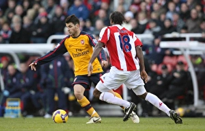Stoke City V Arsenal 2008-09 Prints: Cesc Fabregas Leads Arsenal to Victory over Stoke: 1-2