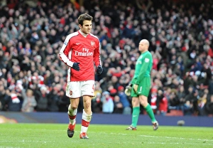 Cesc Fabregas limps away after scoring the 2nd Arsenal goal. Arsenal 3:0 Aston Villa Cesc Fabregas limps away after scoring the 2nd Arsenal goal. Arsenal 3:0 Aston Villa