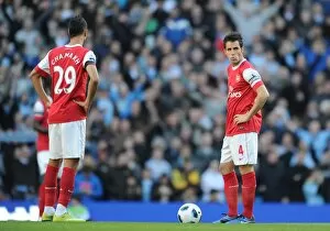 Images Dated 24th October 2010: Cesc Fabregas and Marouane Chamakh (Arsenal). Manchester City 0: 3 Arsenal