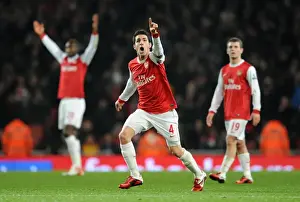 Arsenal V Everton 2010-11 Prints: Cesc Fabregas Re-lives Controversial Everton Goal: Arsenal 2:1