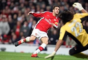 Arsenal v AZ Alkmaar 2009-10 Collection: Cesc Fabregas scores his 2nd goal Arsenals 3rd