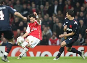 Images Dated 24th October 2007: Cesc Fabregas scores his and Arsenals 1st goal