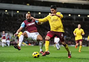 Cesc Fabregas Scores the Game-Winning Goal Against Julien Faubert and West Ham United in Arsenal's 3-0 Victory