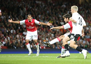 Cesc Fabregas shoots past Sparta Prague goalkeeper Tomas Postulka to score the 2nd Arsenal goal Cesc Fabregas shoots past Sparta Prague goalkeeper Tomas Postulka to score the 2nd Arsenal goal
