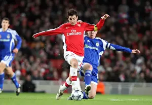 Arsenal V Dynamo Kyiv 2008-9 Prints: Cesc Fabregas Sparks Arsenal's 1:0 Victory over Dynamo Kiev in UEFA Champions League