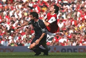 Arsenal V Bolton 2006-7 Prints: Cesc Fabregas vs. Gary Speed: Arsenal's Narrow Victory Over Bolton Wanderers