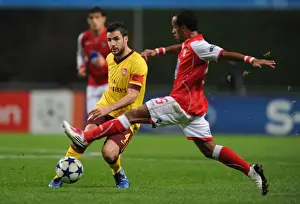 SC Braga V Arsenal 2010-11 Prints: Cesc Fabregas vs. Leandro Salino: Arsenal's UEFA Champions League Victory over SC Braga (2010)