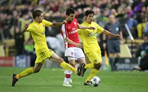 Villarreal V Arsenal 2008-9 Prints: Cesc Fabregas vs. Mati Fernandes: A Battle in the Quarterfinals - Arsenal vs