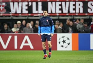 Fabregas Cesc Collection: Cesc Fabregas's Brilliant Performance in Arsenal's 1:1 UEFA Champions League Thriller against AZ