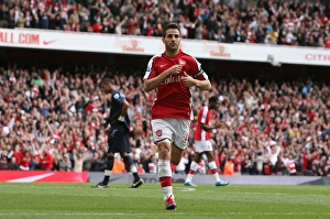 Cesc Fabregas's Euphoric Goal Celebration: Arsenal's Thrilling 6-2 Victory Over Blackburn Rovers in the Premier League
