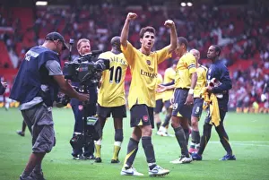 Manchester United V Arsenal 2006-7 Prints: Cesc Fabregas's Euphoric Moment: 1-0 Win Over Manchester United