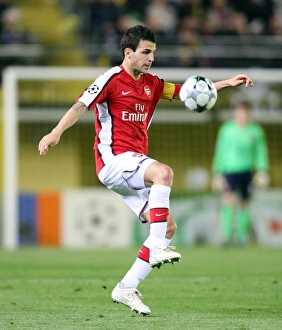 Villarreal V Arsenal 2008-9 Prints: Cesc Fabregas's Intense Performance: Arsenal vs