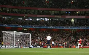 Arsenal V SC Braga 2010-11 Prints: Cesc Fabregas's Penalty: Arsenal Crushes SC Braga 6-0 in Champions League
