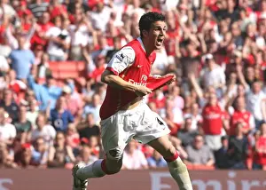 Arsenal V Bolton 2006-7 Prints: Cesc Fabregas's Thrilling Goal: Arsenal Takes the Lead 2-1 over Bolton Wanderers