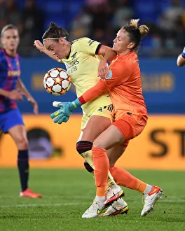 Barcelona V Arsenal Women 2021-22 Prints: Challenge at the Camp Nou: Arsenal WFC vs. FC Barcelona, UEFA Women's Champions League