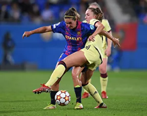 Barcelona V Arsenal Women 2021-22 Prints: Challenge in the Champions: Arsenal vs. Barcelona Women's Football