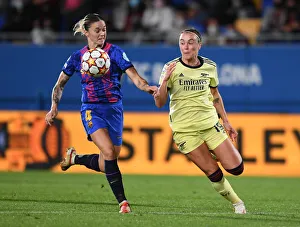Barcelona V Arsenal Women 2021-22 Prints: Challenge in the Champions League: Arsenal vs. Barcelona Women