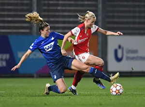 Hoffenhiem V Arsenal Women 2021-22 Prints: Challenge in the Champions League: Mead vs. Hagel - Arsenal WFC vs. 1899 Hoffenheim