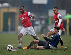 Inter Milan U19 V Arsenal U19 NextGen Series 2012-13 Prints: Challenge at the NextGen Series: Zak Ansah vs. Tassi (Inter Milan U19 vs. Arsenal U19)