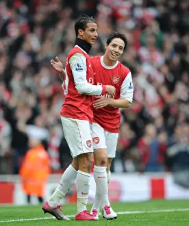 Chamakh and Nasri: Arsenal's Unforgettable Goal Celebration vs. Tottenham (2:3)