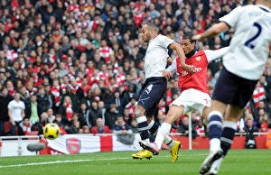 Arsenal V Tottenham Hotspur 2010-11 Prints: Chamakh Scores Under Pressure: Arsenal's 2-3 Deficit vs. Tottenham, 2010