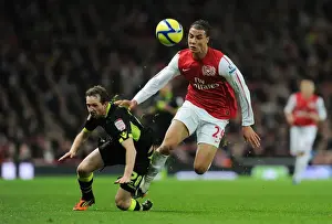 Arsenal V Leeds United FA Cup 2011-12 Prints: Chamakh Surges Past White: Arsenal's FA Cup Triumph vs Leeds