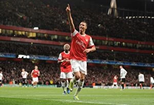 Images Dated 19th October 2010: Chamakh's Brace: Arsenal's 5-1 Victory Over Shakhtar Donetsk in the Champions League