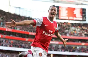Arsenal V Birmingham City 2010-11 Prints: Chamakh's Brace: Arsenal's Thrilling 2-1 Victory Over Birmingham City in the Premier League