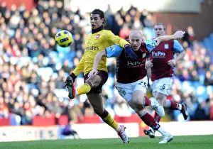 Aston Villa V Arsenal 2010-11 Prints: Chamakh's Brilliant Performance: Arsenal Crush Villa 4-2 in Premier League Showdown