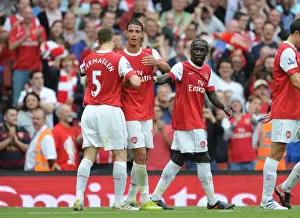 Arsenal V Blackpool 2010-11 Prints: Chamakh's Hat-Trick: Arsenal's Dominant 6-0 Victory Over Blackpool