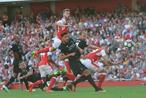 Arsenal V Liverpool 2016-17 Prints: Chambers Scores the Thriller: Arsenal's Triumph over Liverpool in the 2016-17 Premier League