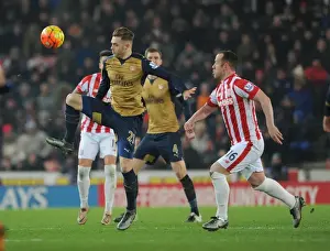 Stoke City V Arsenal 2015-16 Prints: Chambers vs. Adams: A Football Battle at Stoke City (2015-16)