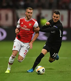 Eintracht Frankfurt V Arsenal 2019-20 Prints: Chambers vs. Kostic: A Europa League Battle at Frankfurt