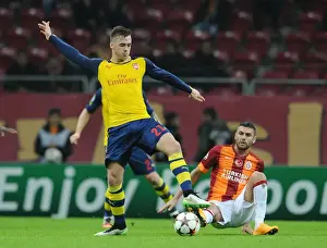Galatasaray V Arsenal 2014/15 Prints: Chambers vs Yilmaz: Clash in Istanbul - Galatasaray vs Arsenal, UEFA Champions League