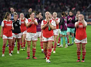 Bayern Munich V Arsenal Women 2022-23 Prints: Champions Clash: Arsenal vs. Bayern Munich in the UEFA Women's Champions League Quarter-Finals at Allianz Arena