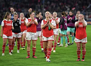 Images Dated 21st March 2023: Champions Clash: Arsenal vs. Bayern Munich in the UEFA Women's Champions League Quarter-Finals at