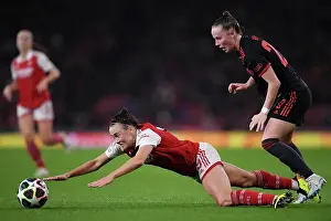 Arsenal Women V Bayern Munich Frauen 2022-23 Prints: Champions Clash: Arsenal vs. Bayern Munich in the Women's UEFA Champions League Quarter-Finals