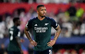 Sevilla V Arsenal 2023-24 Prints: Champions League Group B: Gabriel Jesus Focused Gaze at Sevilla FC