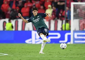 Champions League Group B: Takehiro Tomiyasu in Action - Sevilla vs. Arsenal (2023-24)