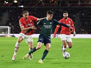 PSV Eindoven V Arsenal 2023-24 Prints: Champions League Showdown: Arsenal vs. PSV Eindhoven - Battle for Group B Supremacy