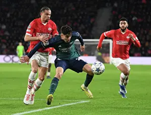 PSV Eindoven V Arsenal 2023-24 Prints: Champions League Showdown: Arsenal vs PSV Eindhoven - Havertz vs Obispo Battle