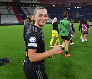 Olympic Lyonnais V Arsenal Women 2022-23 Prints: Champions League Showdown: Arsenal Women vs. Olympique Lyonnais - A Clash of Titans