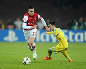 Napoli V Arsenal 2013-14 Prints: Champions League Showdown: Jenkinson vs. Callejon - Napoli vs. Arsenal, 2013