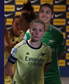 Barcelona V Arsenal Women 2021-22 Prints: Champions League Showdown: Kim Little and Arsenal WFC Face FC Barcelona